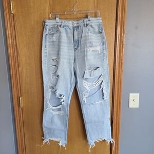 American Eagle Distressed Light Wash Denim Jeans